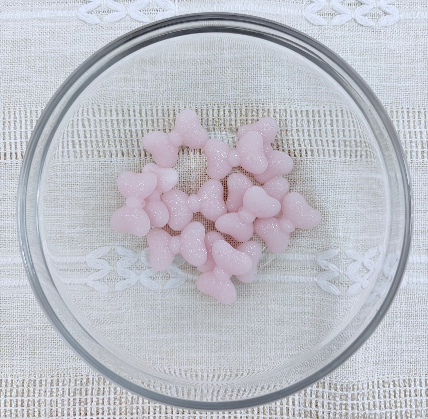 Glitter Bows Focal Bead (Multiple Colors)
