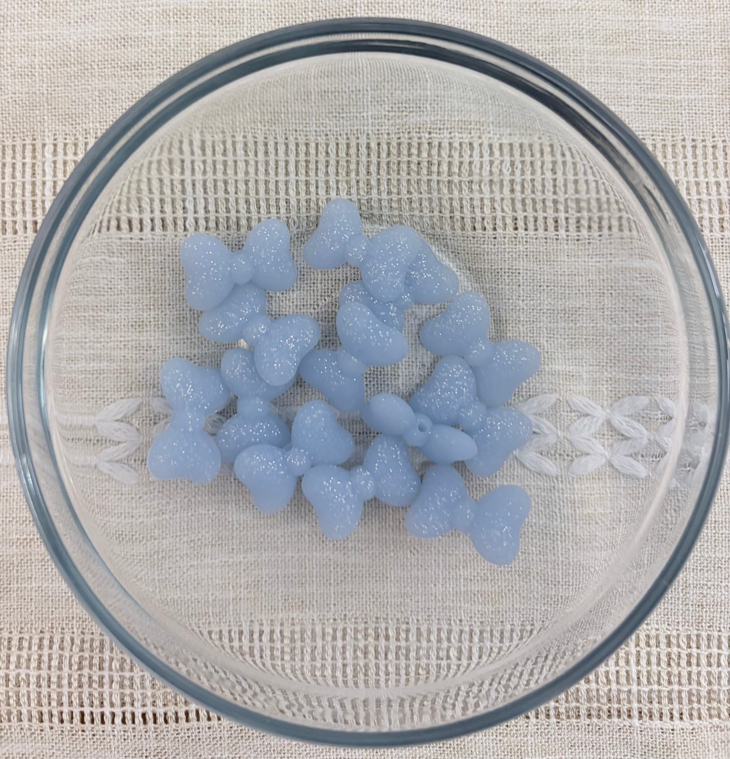 Glitter Bows Focal Bead (Multiple Colors)