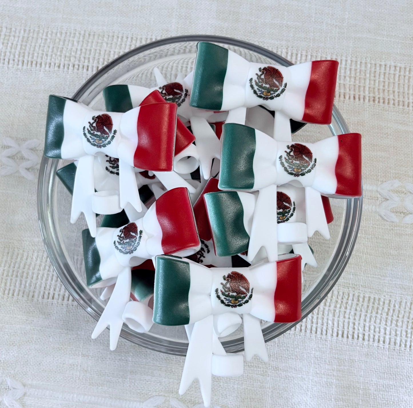 Mexico Silicone Bow Straw Topper