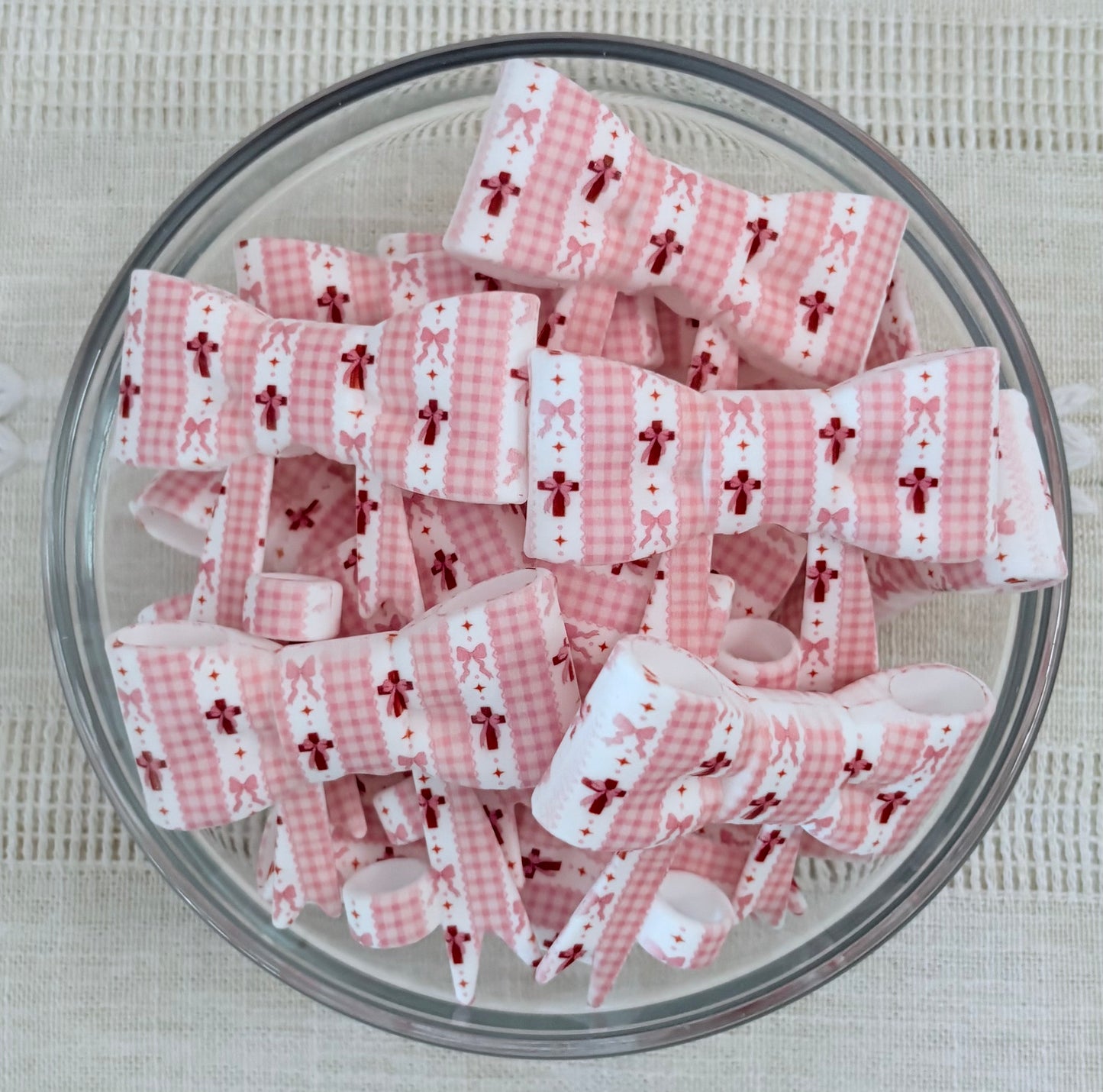 Crosses and Bows Silicone Bow Straw Topper