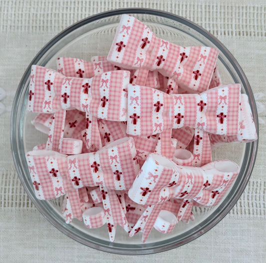 Crosses and Bows Silicone Bow Straw Topper