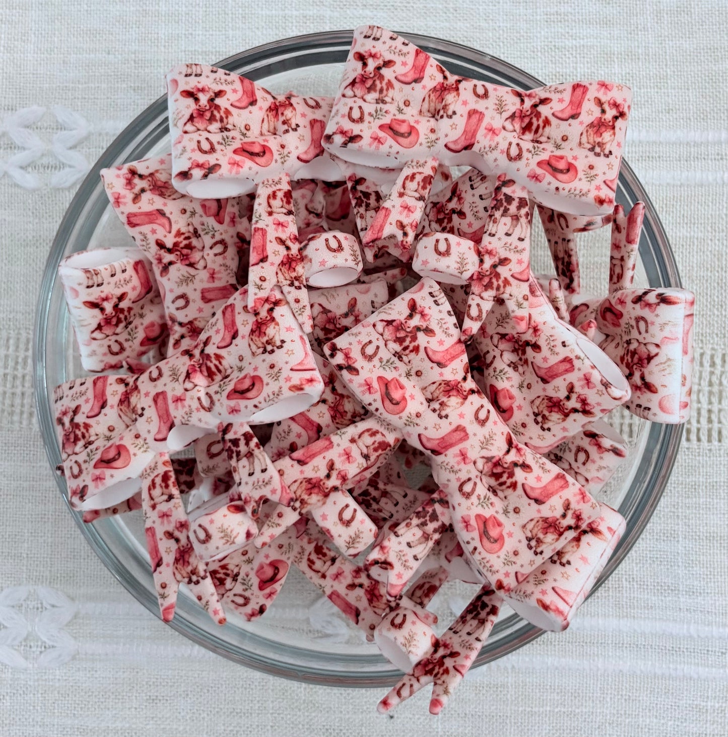 Cows Silicone Bow Straw Topper