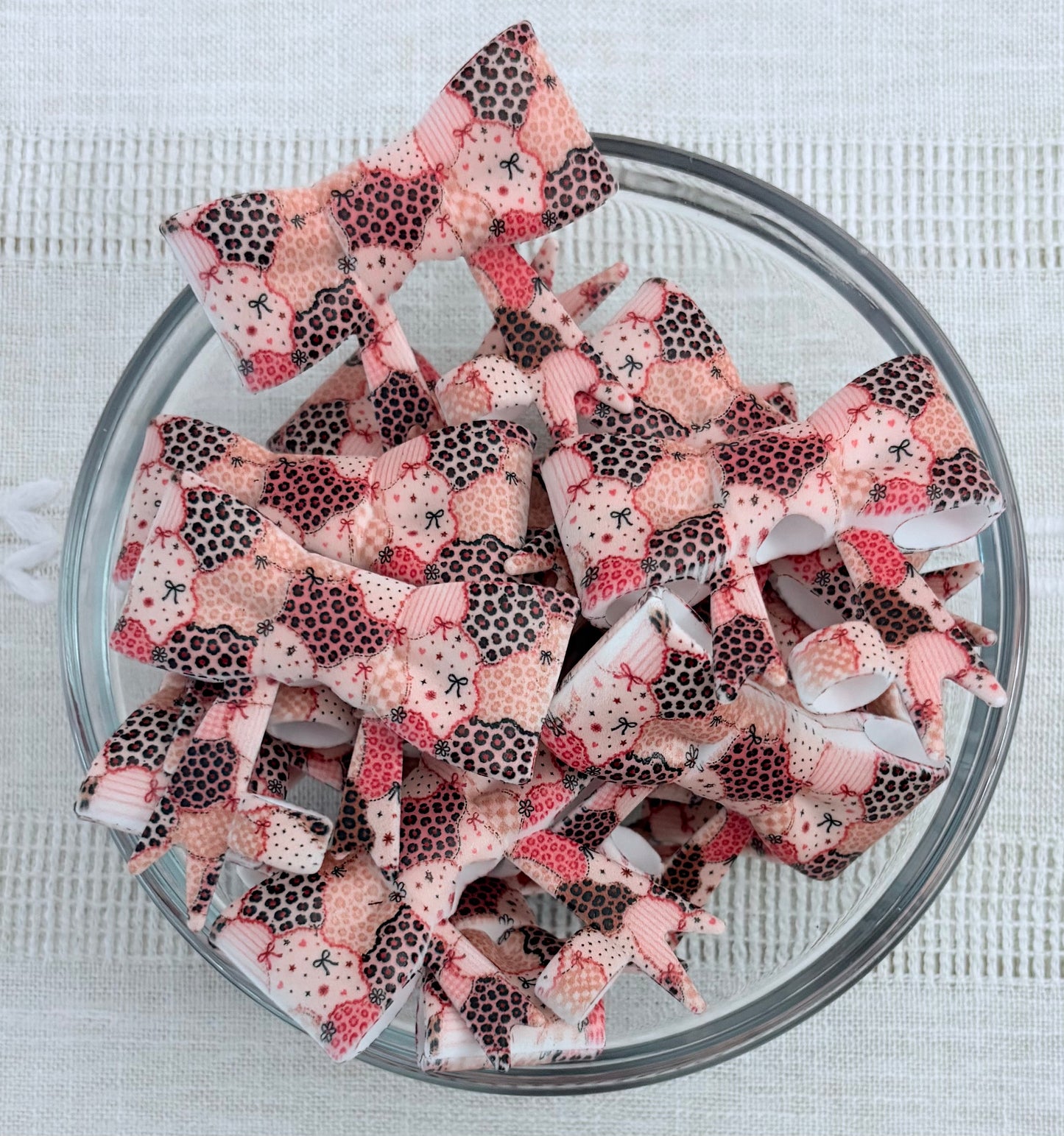 Animal Print Patches Silicone Bow Straw Topper