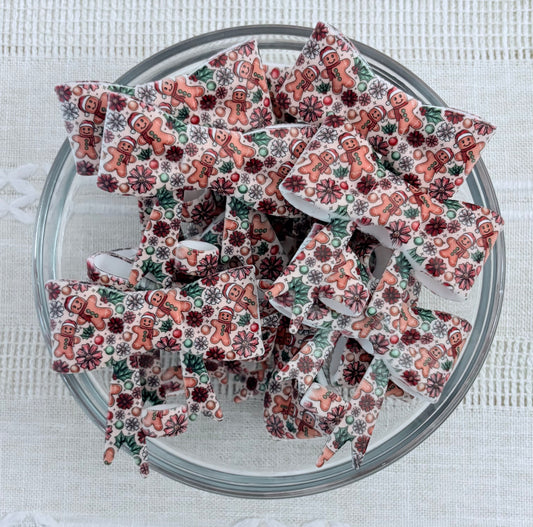 Gingerbreads Silicone Bow Straw Topper