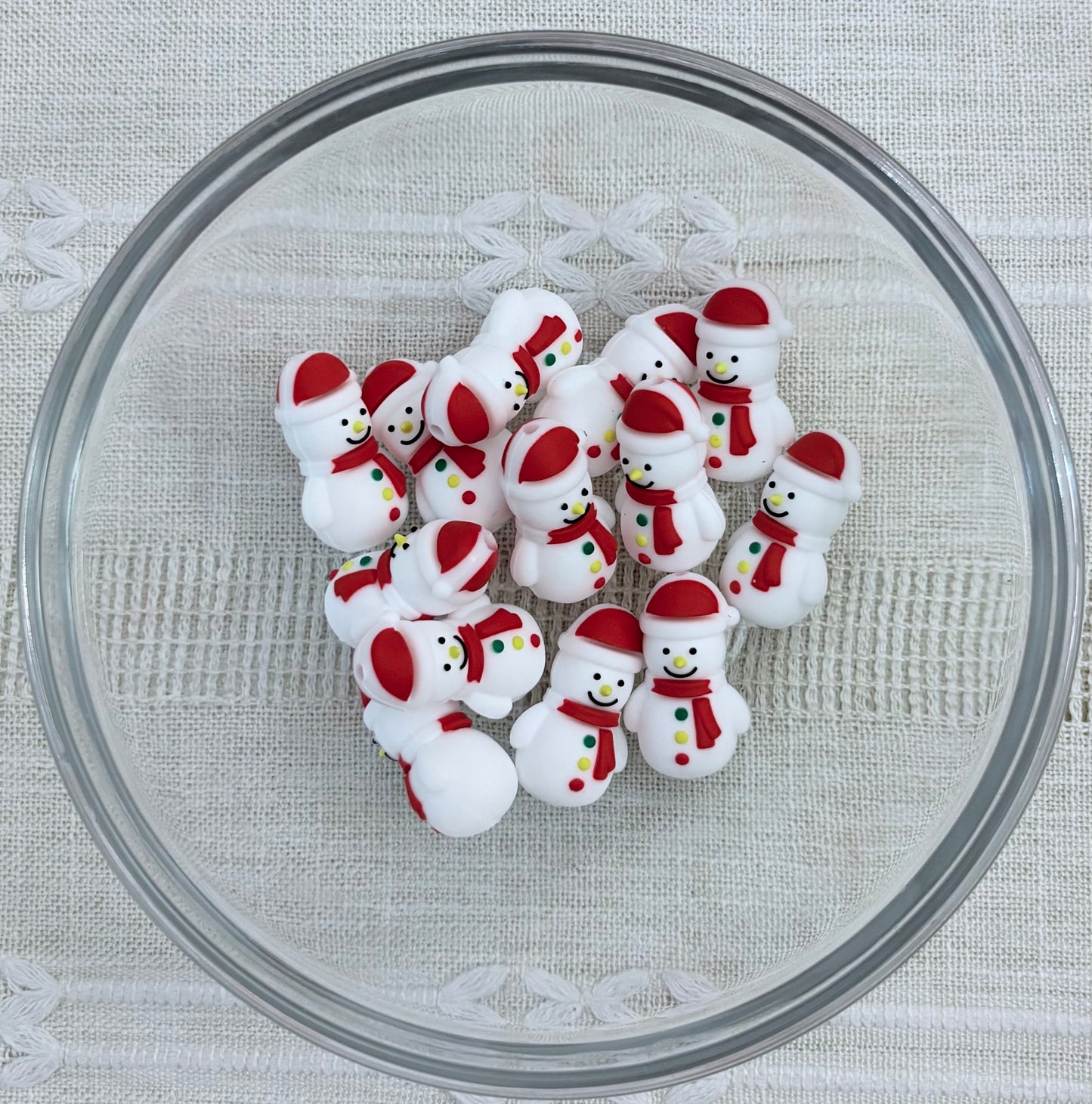 Snowman Focal Bead