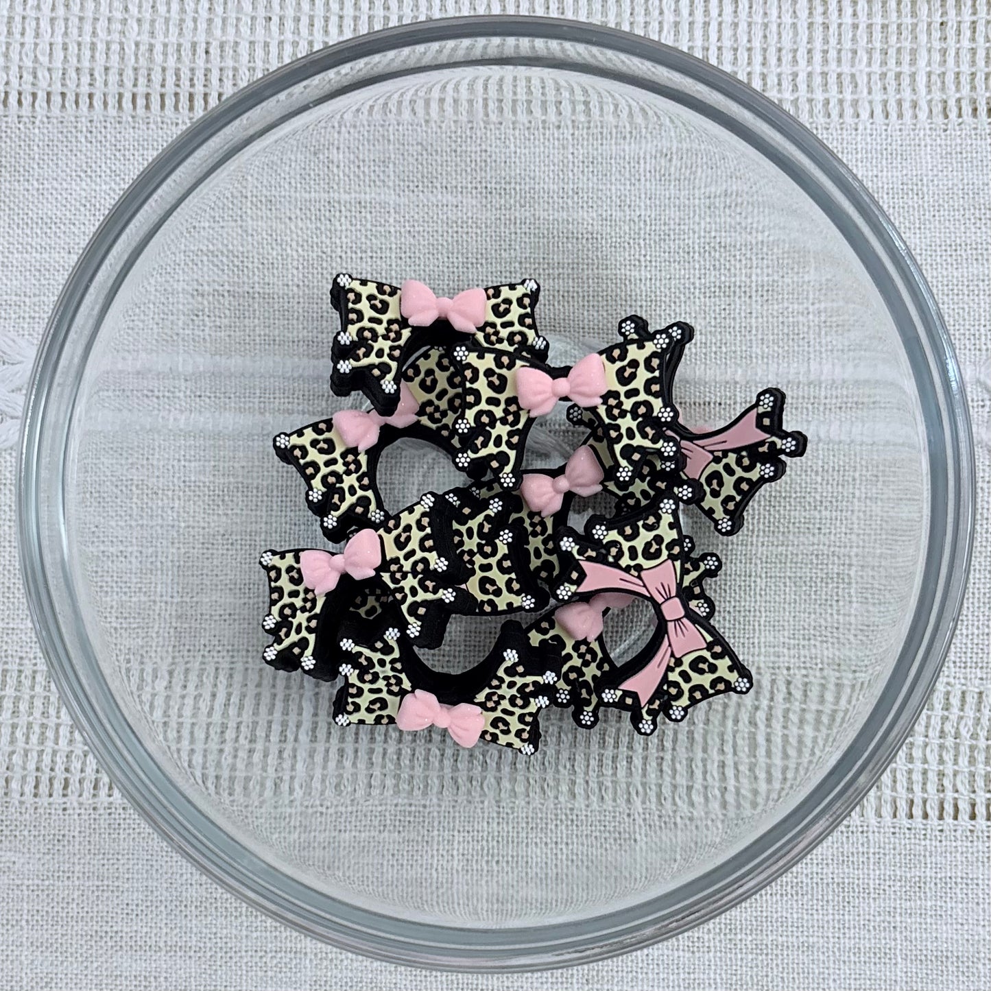 Animal Print Bow Focal Bead