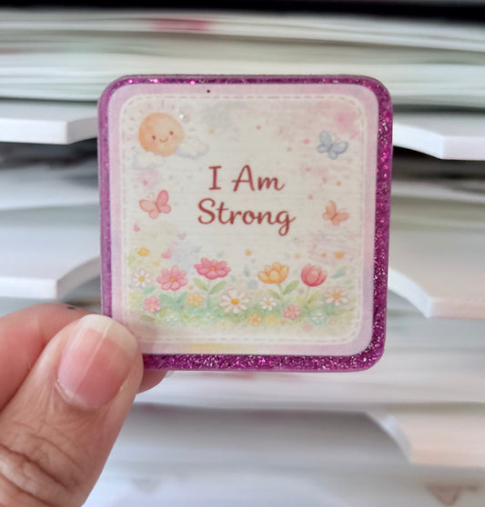 I am Strong Acrylic Flatback