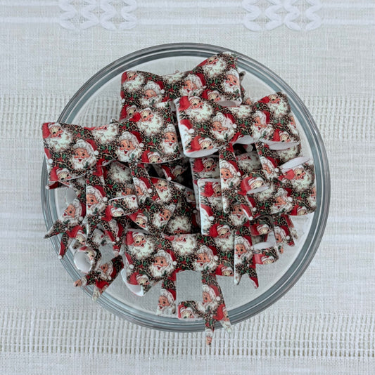 Santa Silicone Bow Straw Topper