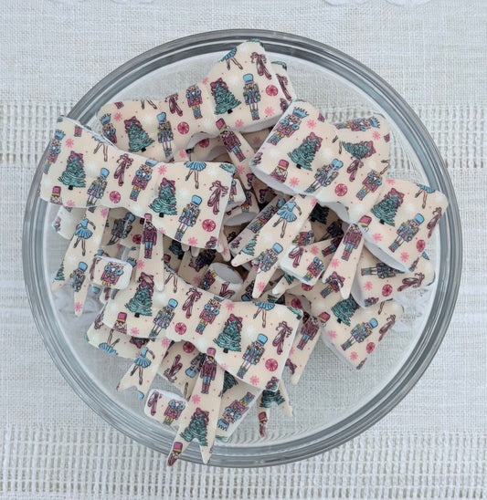 Nutcrackers Silicone Bow Straw Topper