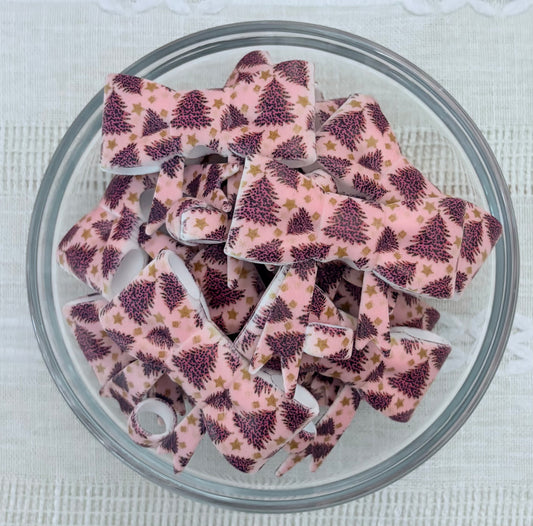 Animal Print Trees Silicone Bow Straw Topper