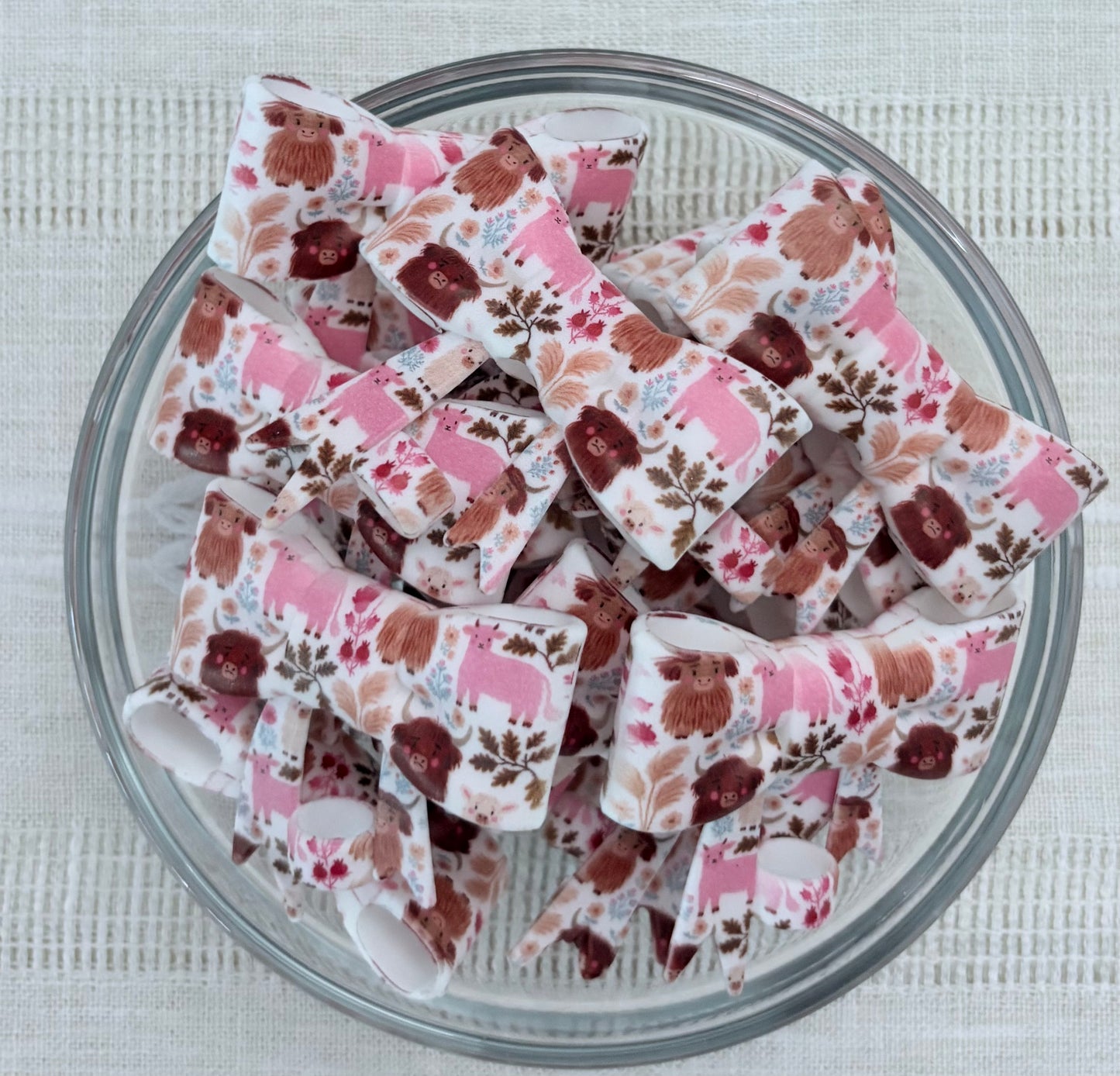 Cows Silicone Bow Straw Topper