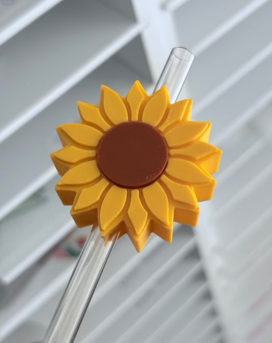 Sunflower 3D Straw Topper
