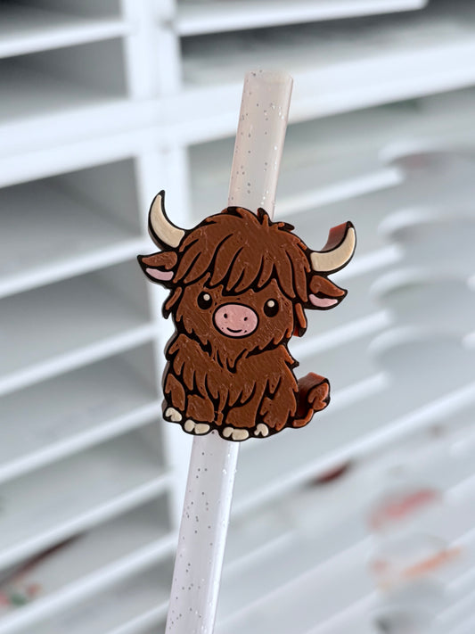 Baby Highland 3D Straw Topper