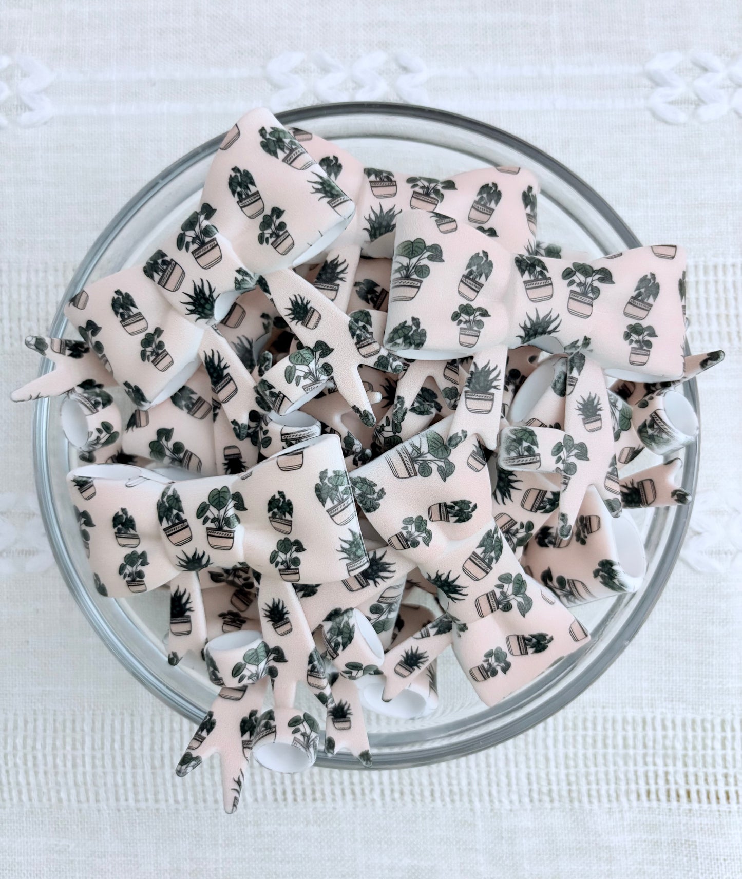 Plants Silicone Bow Straw Topper