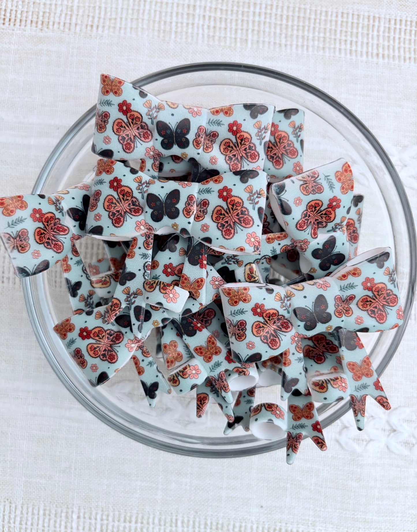 Butterflies Silicone Bow Straw Topper