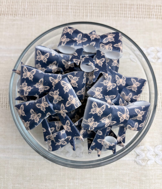Butterflies Silicone Bow Straw Topper