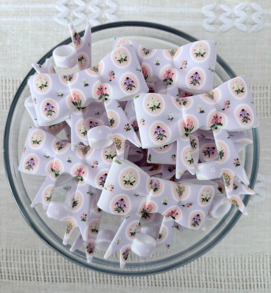 Flowers Silicone Bow Straw Topper