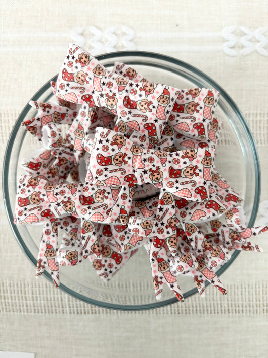 Christmas Dogs Silicone Bow Straw Topper
