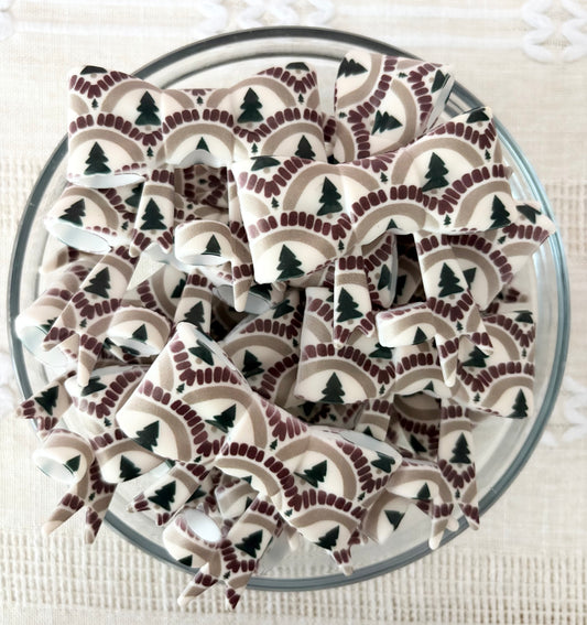 Trees Silicone Bow Straw Topper