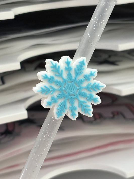Snowflake 3D Straw Topper
