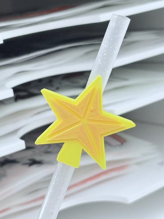 Star 3D Straw Topper