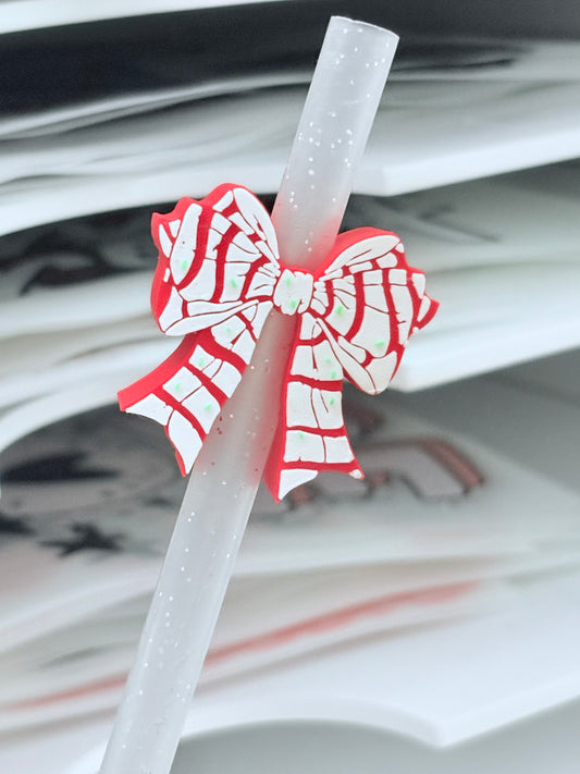 Cake Bow 3D Straw Topper