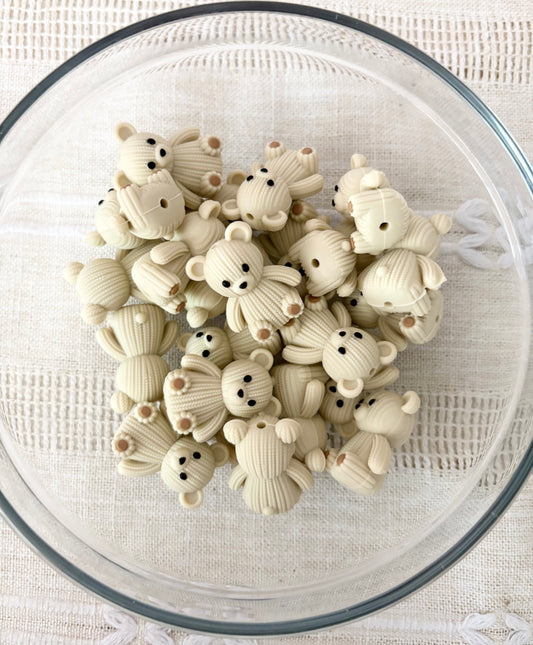 Tan Bear Focal Bead