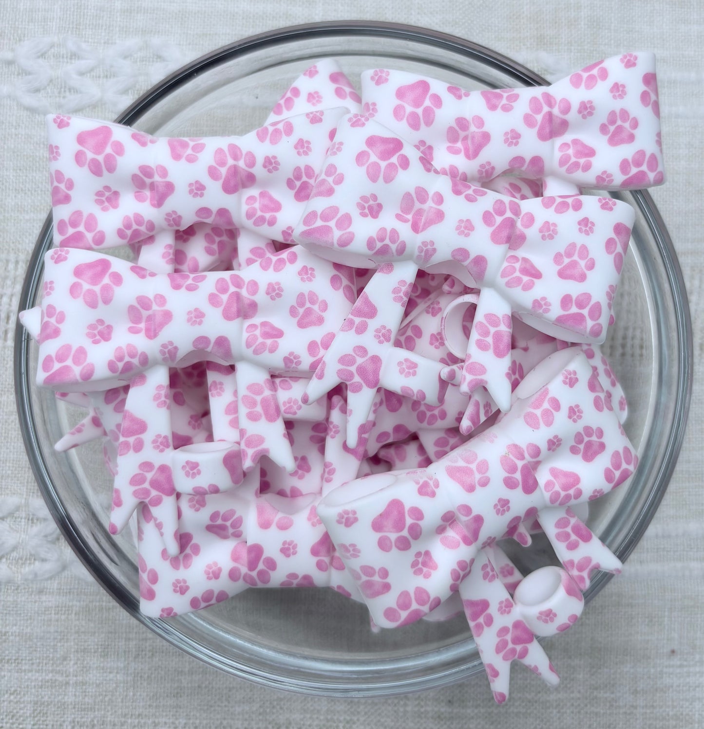 Pink Paws Silicone Straw Topper