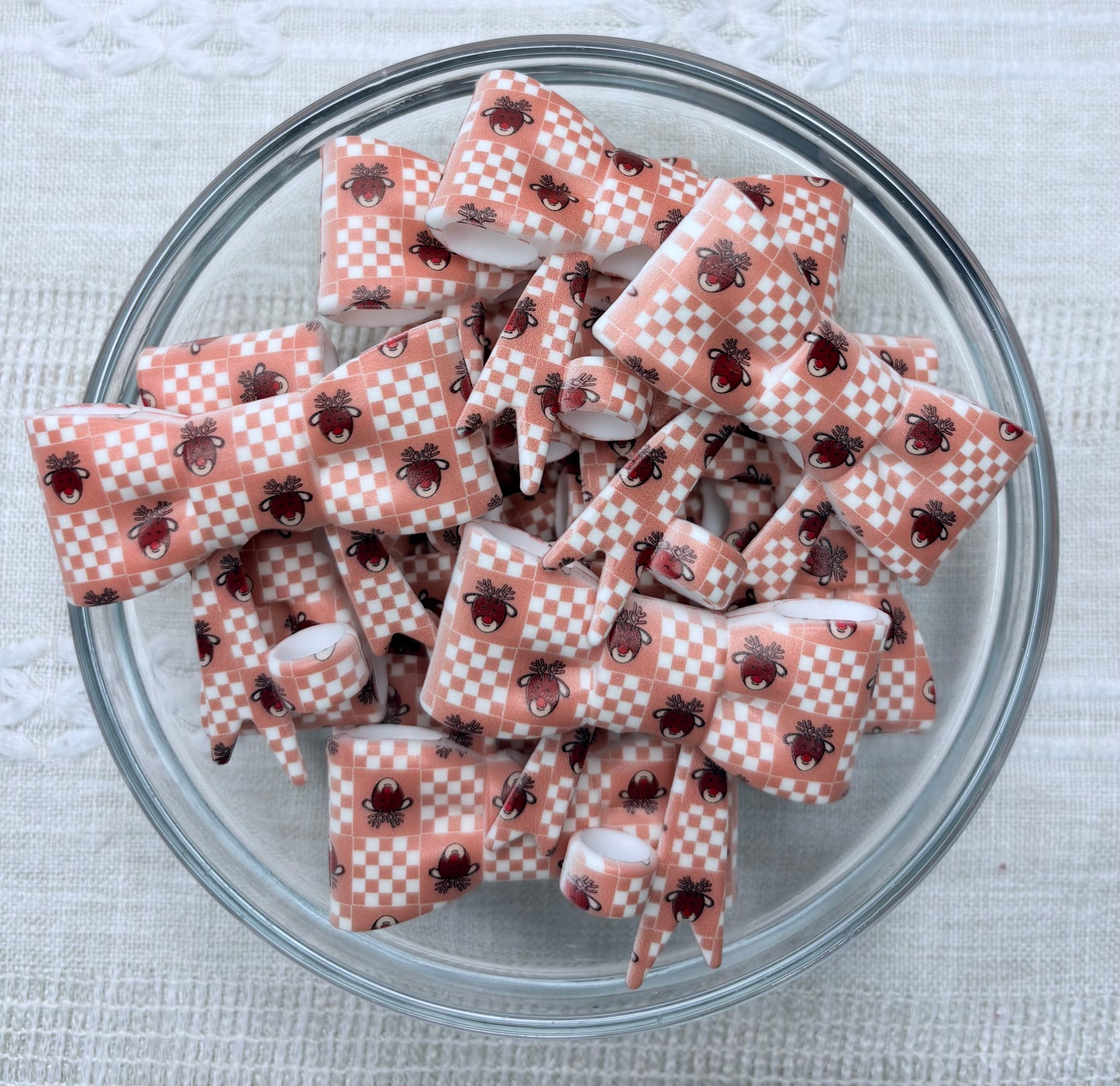 Reindeer Silicone Bow Straw Topper