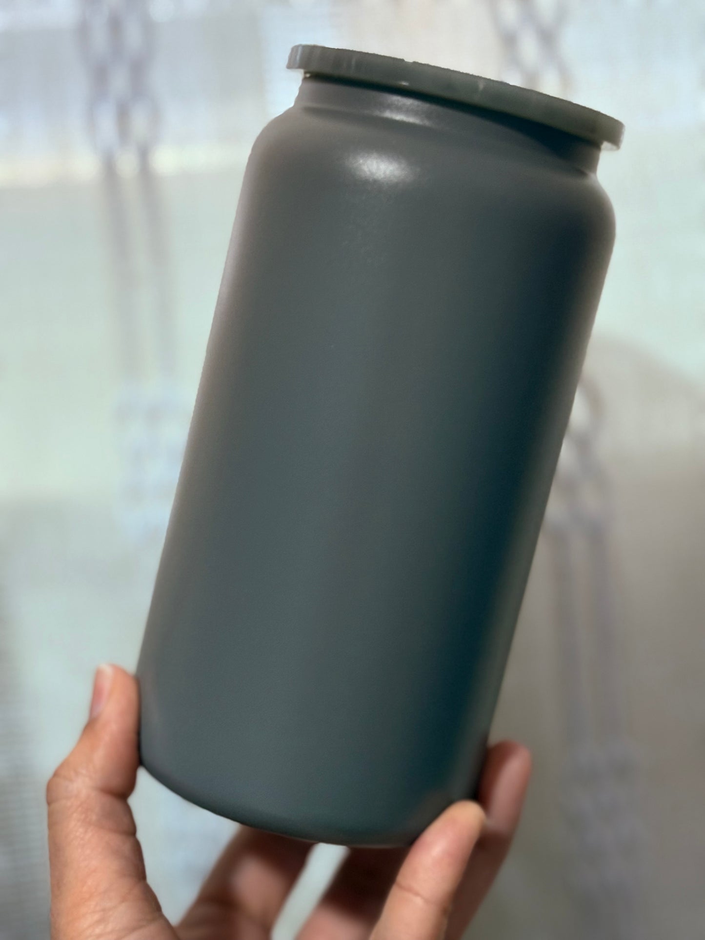 16oz Stainless Steel Gray Matte Finish Blank Cup