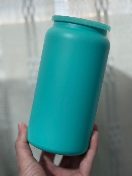 16oz Stainless Steel Teal Blue Matte Finish Blank Cup