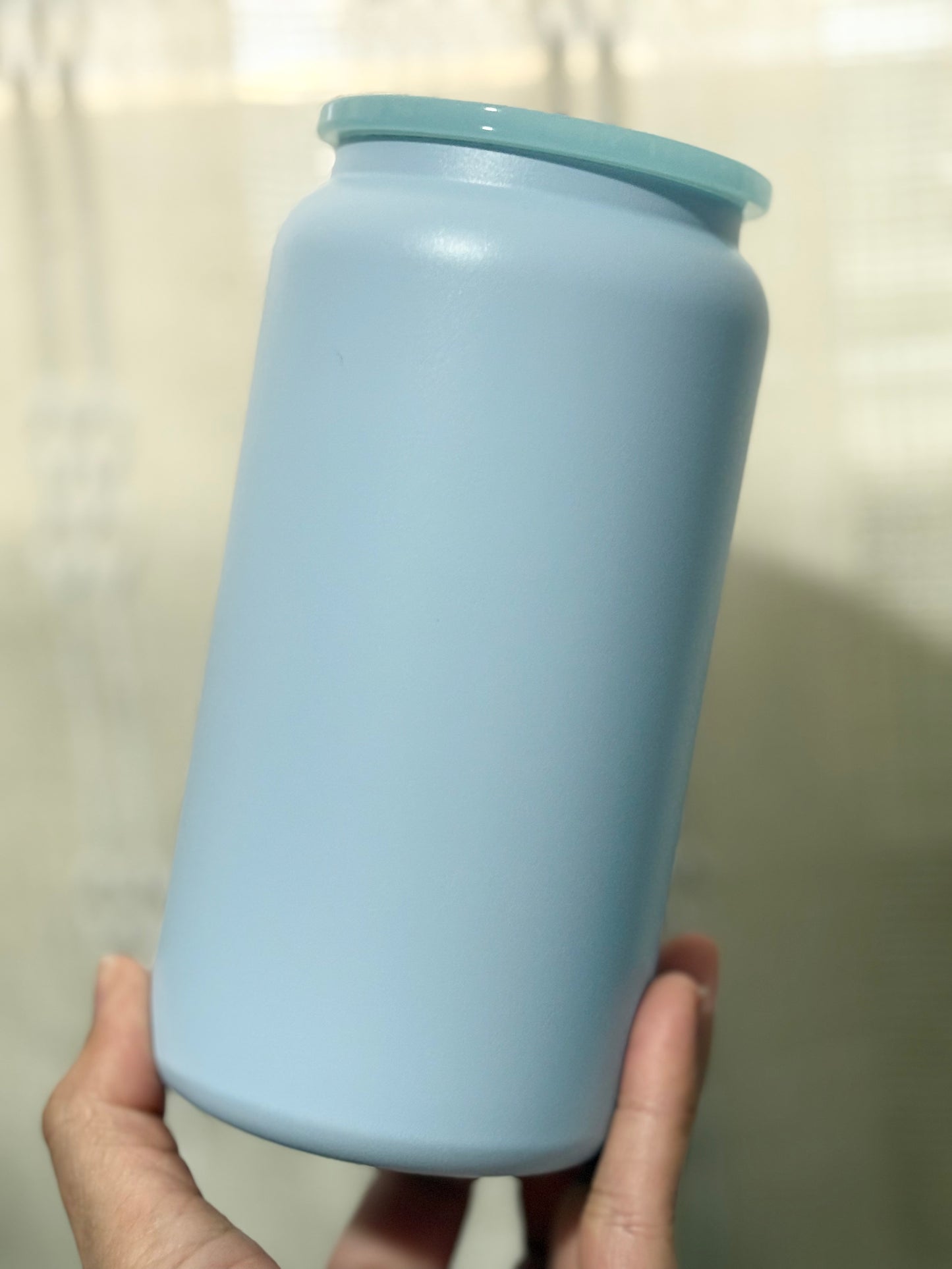 16oz Stainless Steel Light Blue Matte Finish Blank Cup
