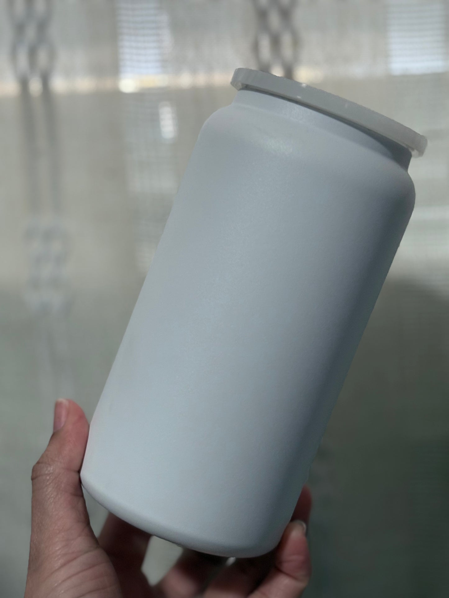 16oz Stainless Steel White Matte Finish Blank Cup