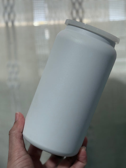 16oz Stainless Steel White Matte Finish Blank Cup