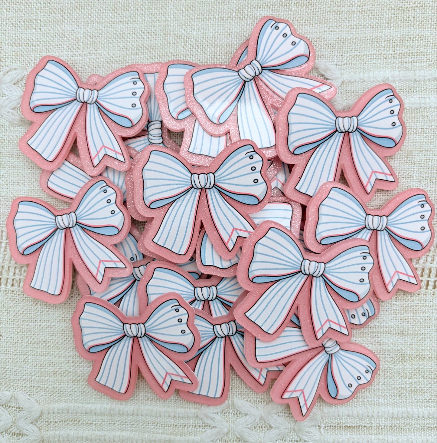Notebook Bow Acrylic Flatback