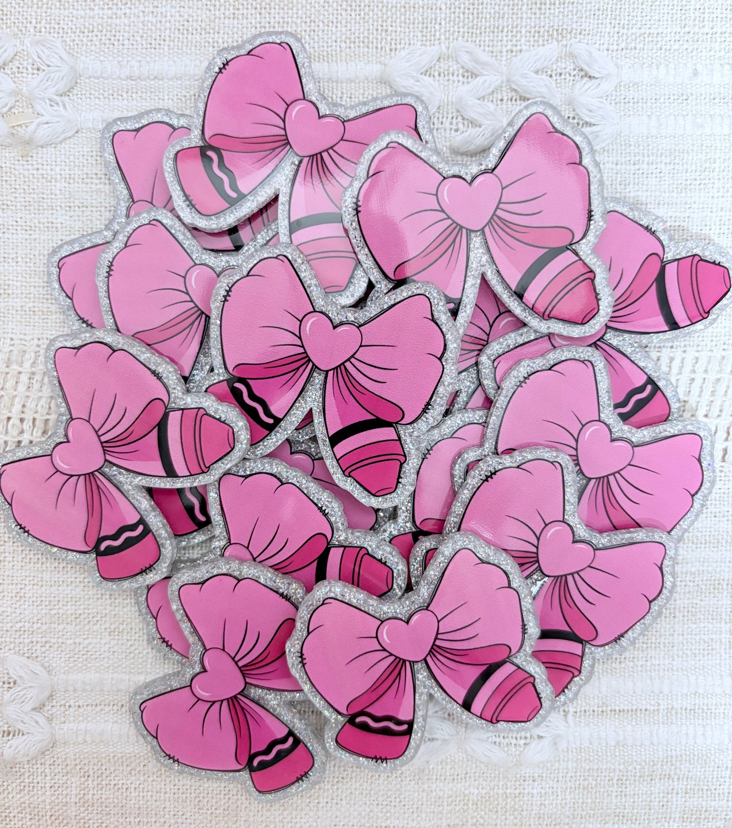 Crayon Bow Acrylic Flatback