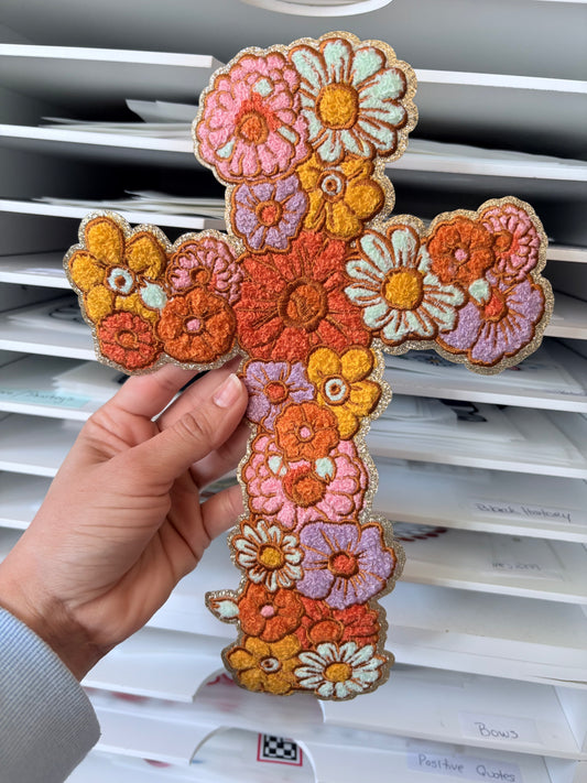 Floral Cross Large Patch