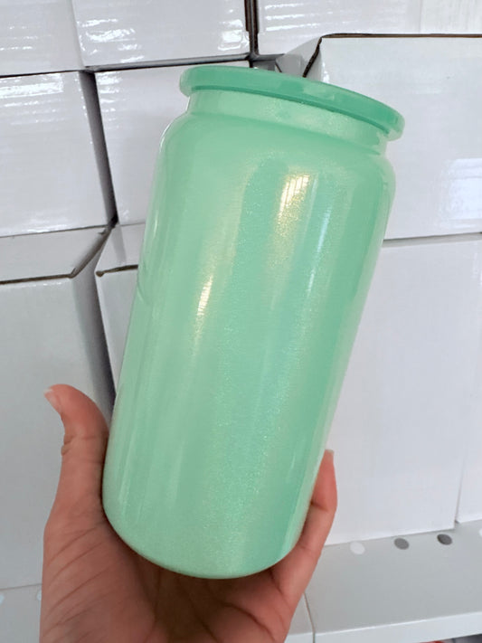 16oz Stainless Steel Teal Shimmer Finish Blank Cup
