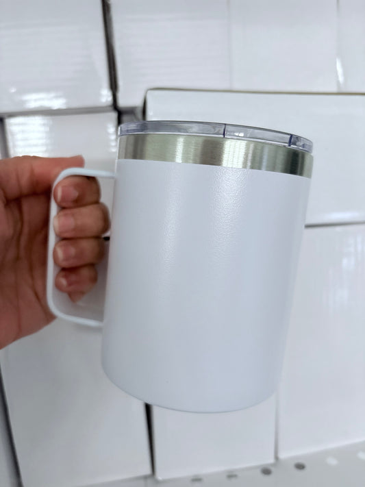14oz Stainless Steel Off White Matte Mug