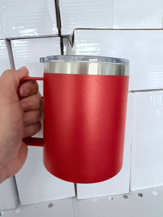 14oz Stainless Steel Red Matte Mug