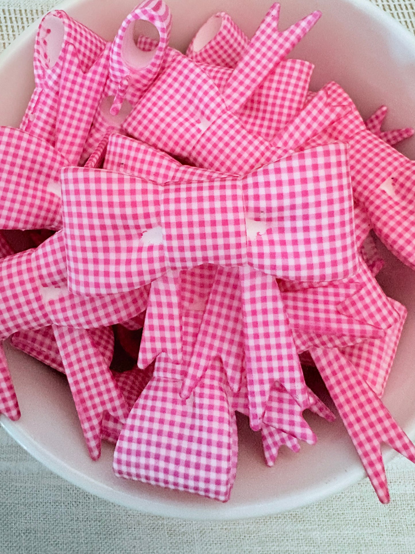Pink Plaid Silicone Straw Topper