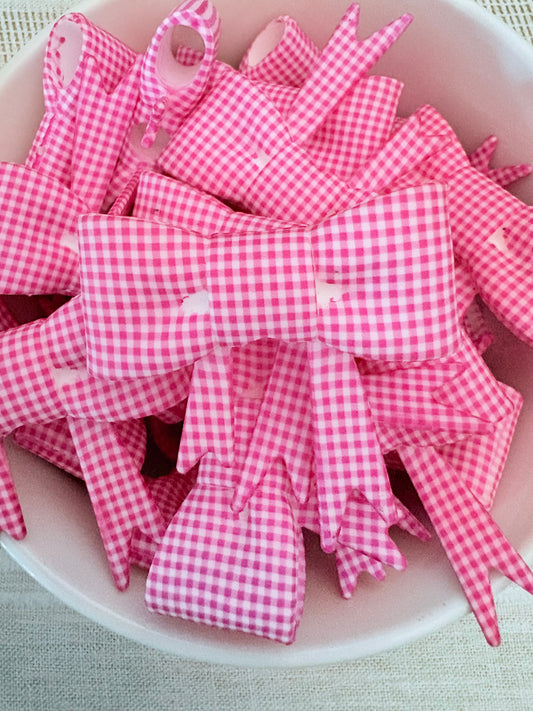 Pink Plaid Silicone Straw Topper