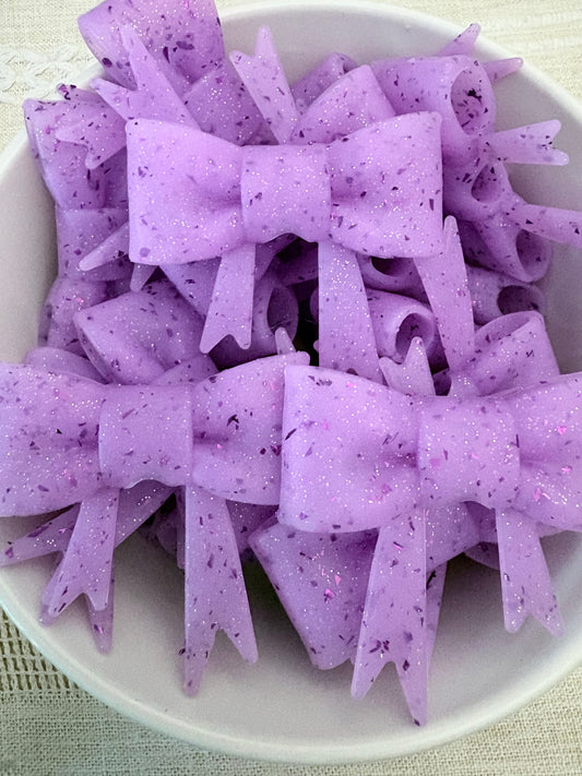 Glitter Purple Silicone Straw Topper