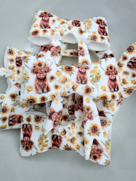 Cows and Sunflowers Silicone Straw Topper