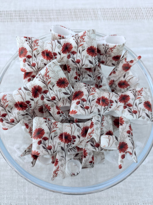 Boho Flowers Silicone Straw Topper