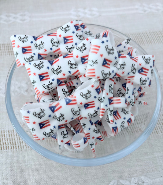 Puerto Rico PR Silicone Straw Topper