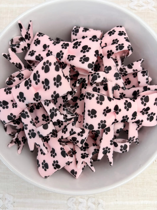 Pink Paws Silicone Straw Topper