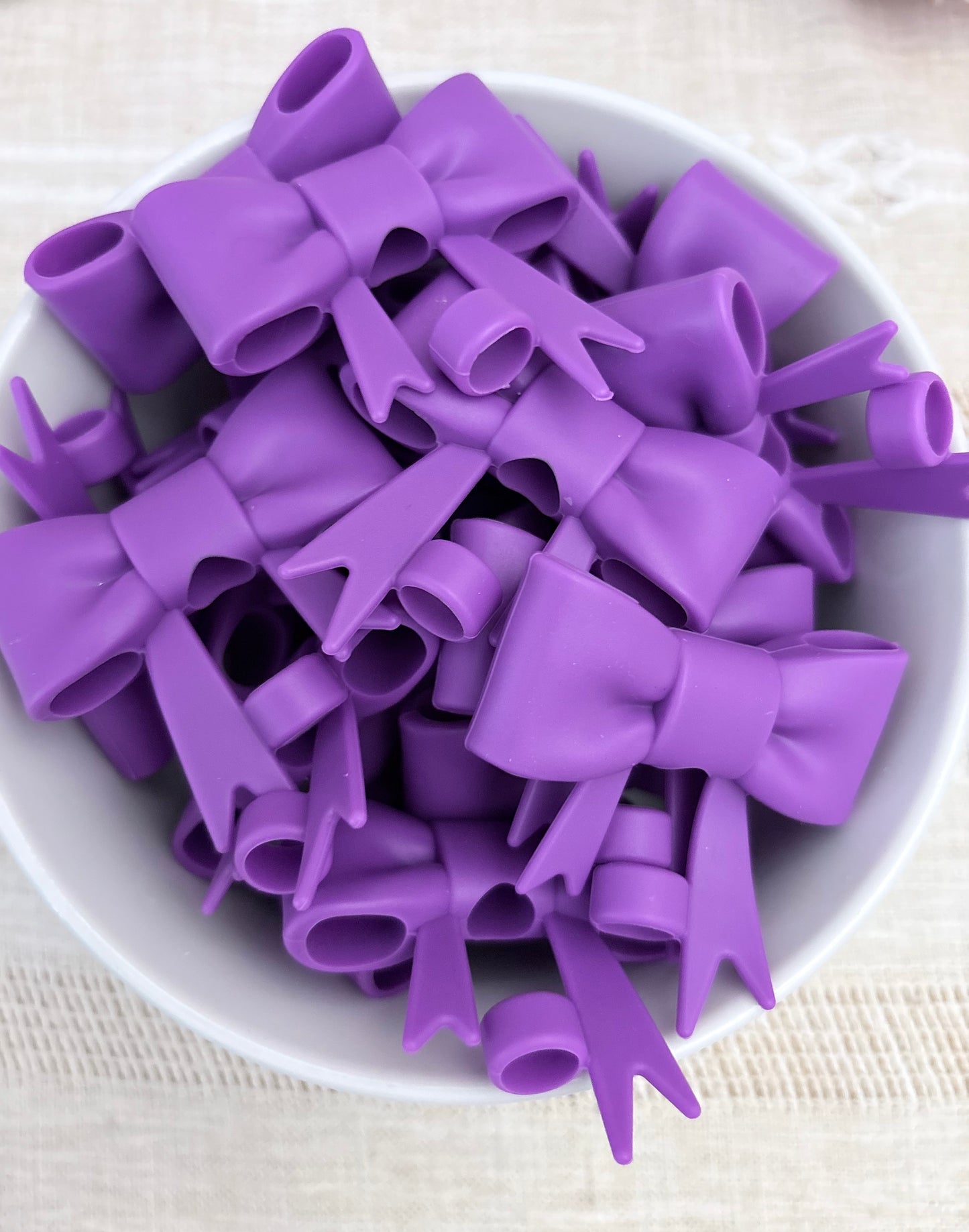 Purple Silicone Straw Topper