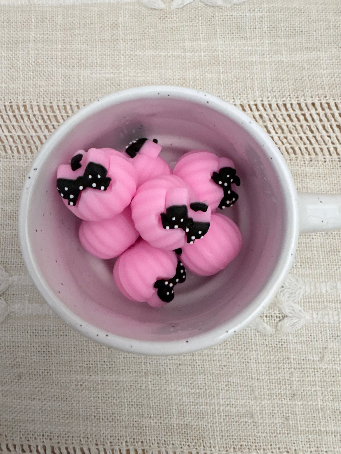 Pink Pumpkin Focal Bead