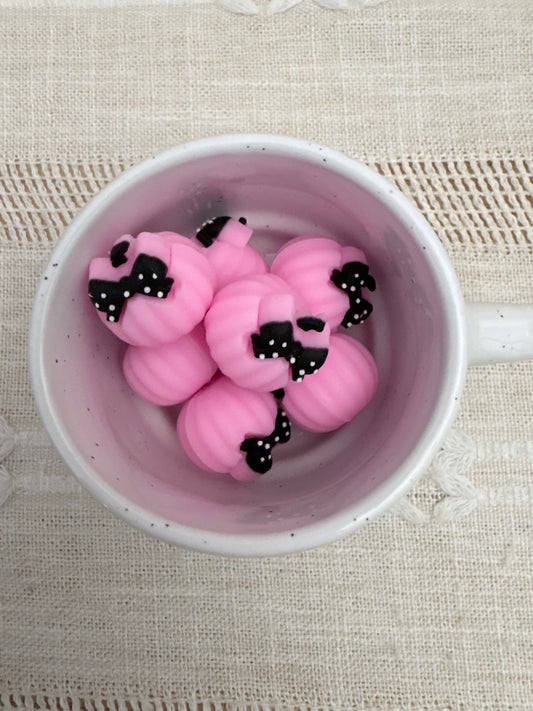 Pink Pumpkin Focal Bead